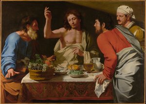 エマオの晩餐 作： Bartolomeo Cavarozzi