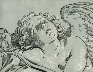 眠っているキューピッド、1630-45。 作： Bartolomeo Coriolano