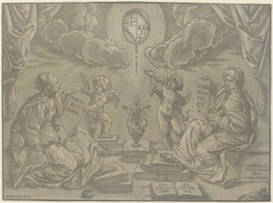 定説 作： Bartolomeo Coriolano after Guido Reni