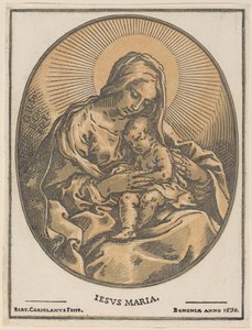 聖母子 作： Bartolomeo Coriolano after Guido Reni