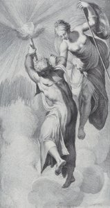 プロメテウスが天を登ろうとするのを助けるミネルバ、1756年。作成者: Bartolomeo Crivellari、Gabriel Söderling。