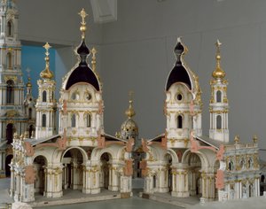 サンクトペテルブルク（サンクトペテルブルク）の復活の聖母修道院（スモルニー）のプロジェクト 作： Bartolomeo Franceso Rastrelli