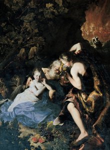 ロットと彼の娘、1695-1696 作： Bartolomeo Guidobono