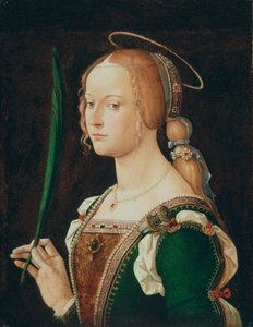 パドヴァのジュスティーナ、1490年頃（木の油） 作： Bartolomeo Montagna