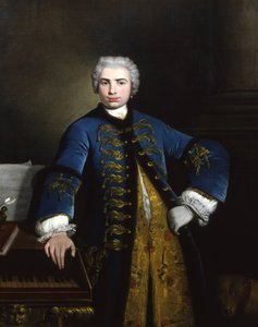 歌手ファリネッリ・カルロ・ブロスキの肖像 1705-1782, 1734. 作： Bartolomeo Nazari
