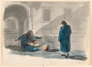 ローマの貧しい女性 作： Bartolomeo Pinelli