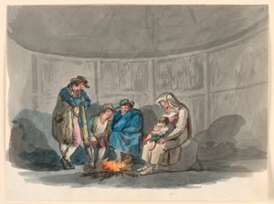 夜の羊飼いの家族 作： Bartolomeo Pinelli