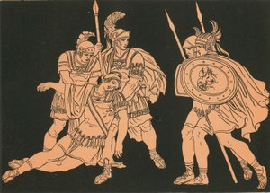 アエネアスとラウススの遺体 作： Bartolomeo Pinelli