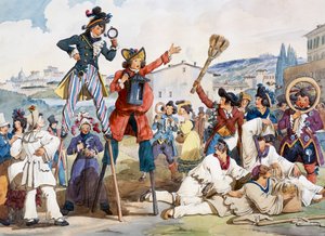 バルトロメオ・ピネッリ（1781-1835）作「ローマのカーニバル」（イタリア 作： Bartolomeo Pinelli