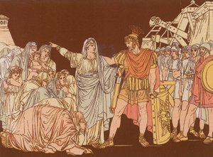 Coriolanusと彼の母親 作： Bartolomeo Pinelli