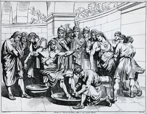 セネカの死」バルトロメオ・ピネッリ（1781-1835）の彫刻、「Istoria dell