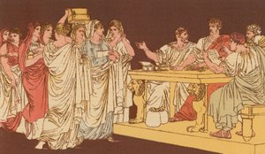 装飾品を持参するローマの女性 作： Bartolomeo Pinelli