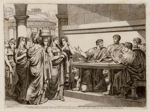 ローマの女たちの犠牲（エッチング） 作： バルトロメオ・ピネリ