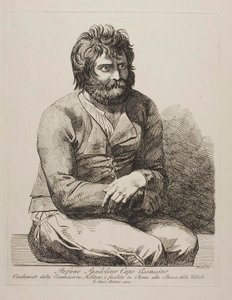 強盗団の首領、ステファノ・スパドリーノ 作： Bartolomeo Pinelli