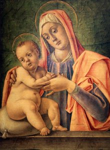「マドンナと子供」、1490 作： Bartolomeo Vivarini