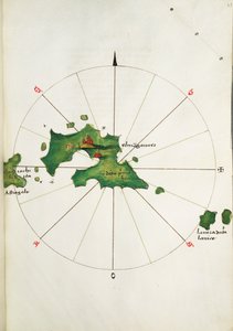 1480年頃の地図（ベラム） 作： Bartolomeo da li Sonetti
