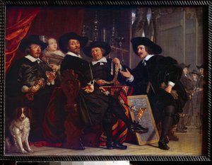 バルトロメウス・ファン・デル・ヘルスト（1613-1670）がアムステルダムで描いた「サン・セバスチャンのアーバレット・シンディック」。 作： Bartolomeus van der Helst