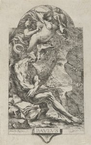 悪魔に誘惑されたテーバイの聖パウロ。 1720-30。 作： Bartolommeo Gazalis