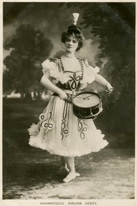 Adelina Genee、デンマーク生まれのイギリスのバレエダンサー、c1906。 作： Bassano Studio