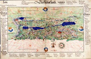 Das Heilige Land」1554年の地図。