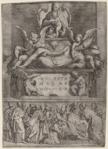 司教の墓 作： Battista Angolo del Moro after Parmigianino