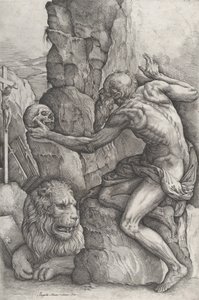 聖ジェローム、カリフォルニア州。 1550-60。 作： Battista Franco Veneziano