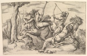デジャニラの誘拐。 作： Battista Franco Veneziano