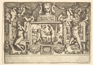 ボウルから飲んでいる若い女性、彼女の前に立っている年配の女性、...、ca. 1540-80。
