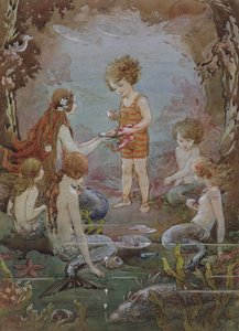 人魚（水彩） 作： Beatrice Goldsmith