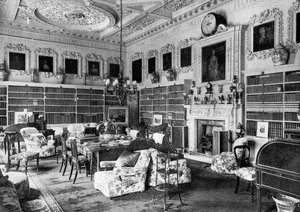 図書館、チェスターフィールドハウス、1908年。 作： Bedford Lemere and Company