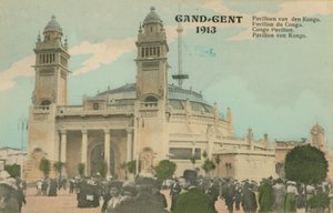 コンゴパビリオン;ゲント; 1913年。1913年に送られたはがき。 作： Belgian Photographer