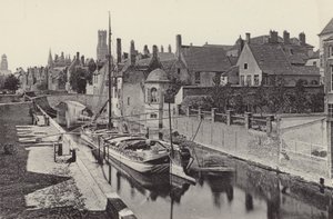 緑の波止場（モノクロ写真） 作： ベルギーの写真家