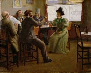 バーのインテリア、1880年頃