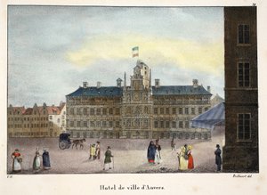アントワープ市庁舎、1895年頃（フォトクロム） 作： Belgian School