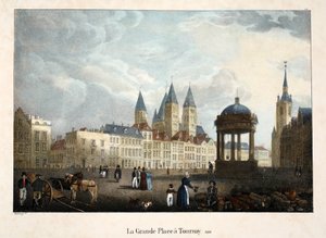 La Grande Place a Tournay、1816年、1895年頃（フォトクロム）