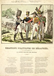 国家の聖同盟、1815-1818年のシャンソンポリティークドベランジェ 作： Belgian School