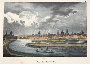 マーストリヒトの眺め、1895年頃（フォトクロム） 作： Belgian School
