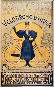 ウィンターサイクルレーシングトラック、Velocipedeスポーツブリュッセルの国際展示会、1895年2月2〜10日 作： Belgian School