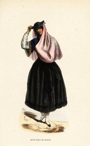 コロンビア、ボゴタの若い女性 作： Belgian School