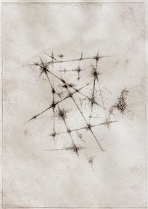星雲、2018年（紙にドライポイント） 作： Bella Larsson