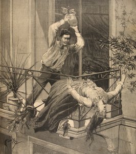1891年9月20日、「ルプティパリジャン」から息子に殺された母親 作： Beltrand and Clair Guyot, E. Dete