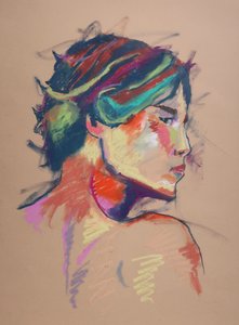 カラースタディ13、2023年（紙にパステル） 作： Ben Benet