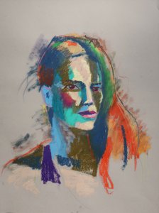 カラースタディ1、2023年（紙にパステル） 作： Ben Benet
