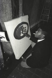 ジャン＝マイケル・バスキアの絵画「Pree」（ニューヨーク、エリアにて 作： Ben Buchanan