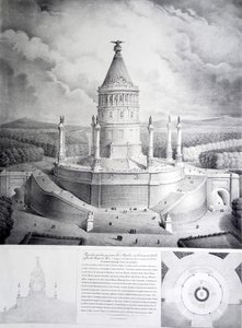 シャンドマルスの前のシャイヨの高さでナポレオンに建てられる墓のプロジェクト 作： Benard et Cie Imprimerie Lemercier