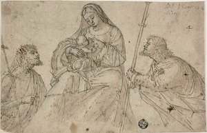 洗礼者ヨハネとロッシュの聖母子像 作： Benedetto Carpaccio