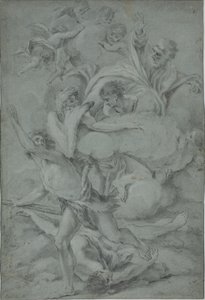 アベル殺害後、カインを呪う神 作： Benedetto Luti