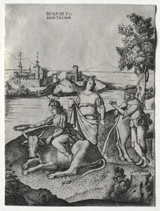 エウロパのレイプc。 1515-1520。 作： Benedetto Montagna