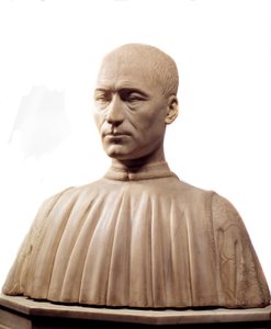 フィリップ・ストロッツィ（またはフィリッポ）（1489-1538）の胸像。ベネデット・ダ・マイアーノ(1442-1497)による大理石彫刻 15世紀 パリ、ルーヴル美術館蔵