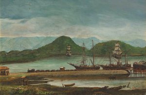 ベネディト・カリクスト - 1888年、スペイン、サントス港 作： ベネディト・カリスト